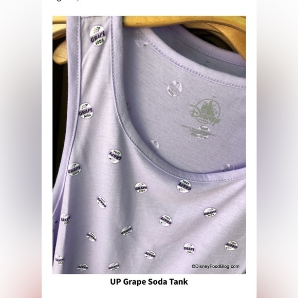 Walt Disney World UP Grape Soda Racerback Tank Top Size 1X Lilac Sold in Parks! - Picture 5 of 11